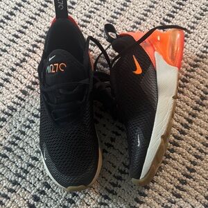Nike Kids Air Max 270 Black with Orange Accents